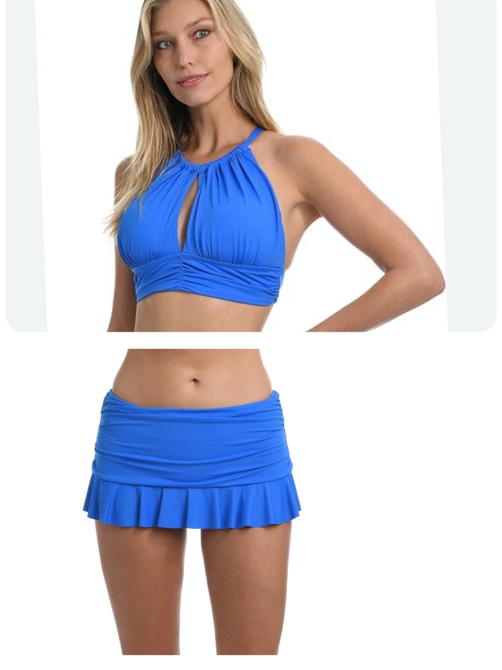 La Blanca Island Goddess bikini set
Top size 12
Skirted bottom size 10
NWT